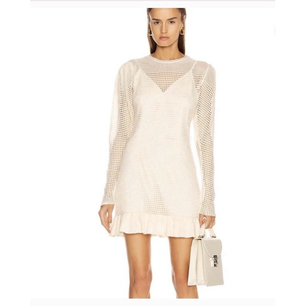 Atoir A Star Is Born Mesh Knit Dress With Liner-Cream-Size 4-NWT
